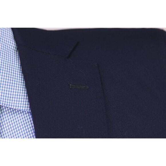 Eleventy Platinum Special Collection Solid Navy Blue Wool Blazer Jacket 42R - Picture 5 of 11